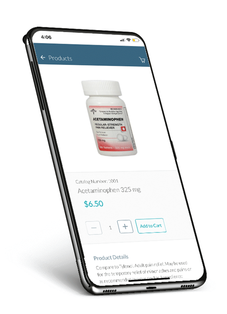 A mobile phone displaying a medication on the screen. A Mobile Phone Displaying A Medication On The Screen.